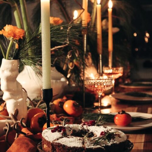 Rustic elegance table setting for a Thanksgiving party theme