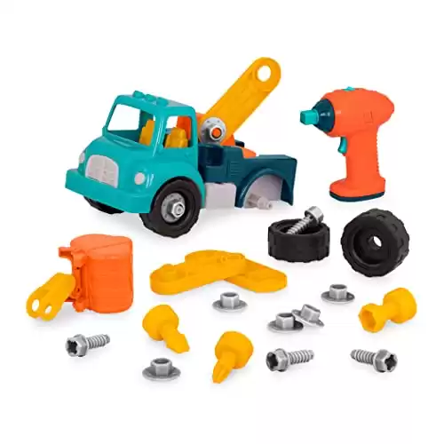 Battat-Classic Construction Toy-Pretend Play Tools Toddler Trucks Dexterity Building Toy 3 Years+ Take Apart Crane