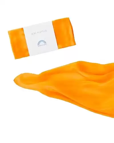 Sarah’s Silks Mini Playsilks | Solid Colors | Creative Waldorf Toys for Education and Open-Ended Play (Orange)