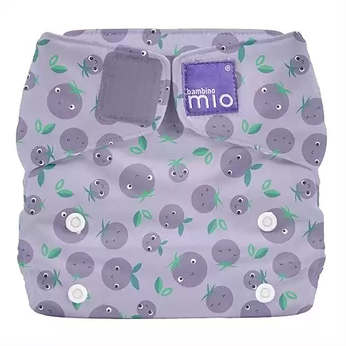 Bambino Mio, Miosolo Classic All-in-One Reusable Cloth Diaper, Adjustable Size, Eco Chemical Free Diaper, Berry Bounce