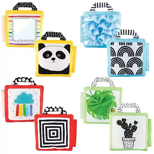 Sassy Reversible Soft Sensory Activity Panels, 4Count, Ages 0+ Months