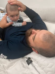 Tummy time with dad learn through play